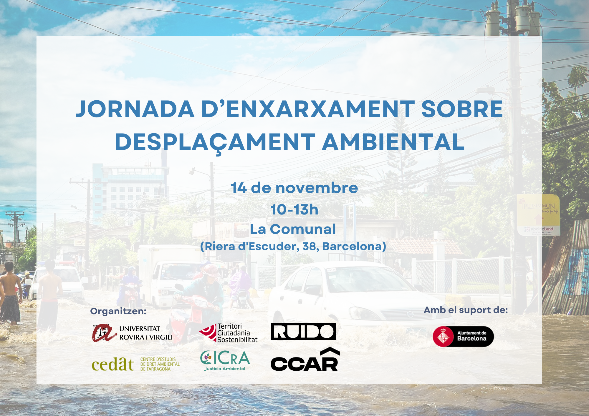 Coorganizamos una jornada para crear red sobre desplazamiento ambiental