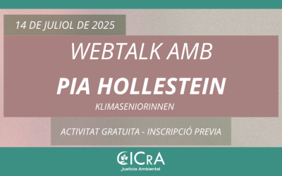 14/07: Webtalk amb Pia Hollestein (KlimaSeniorinnen). Drets humans i justícia climàtica