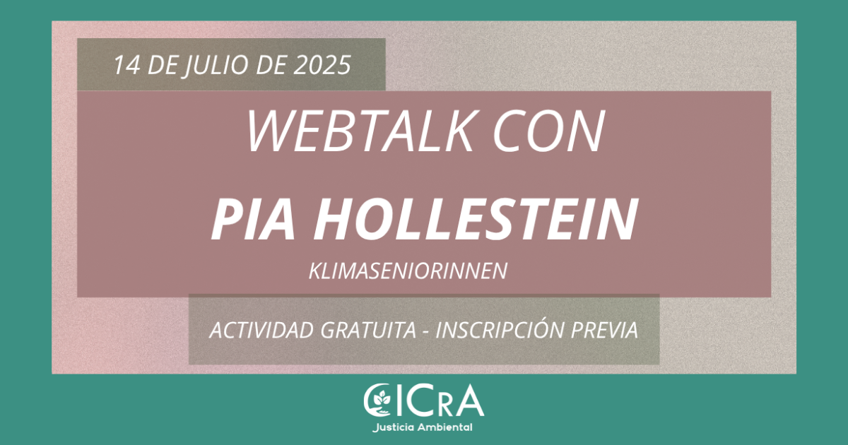 14/07: Webtalk con Pia Hollestein (KlimaSeniorinnen). Derechos humanos y justicia climática