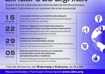 Relatoría de les jornades “Llindars de dignitat” organitzades pel IDHC