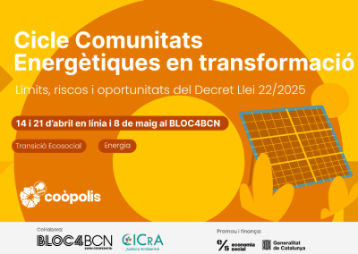 Organizamos el ciclo “Comunidades energéticas en transformación»